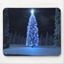 Blue Christmas Mousepad