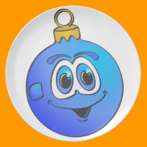 Blue Christmas Ornament Cartoon.png plates