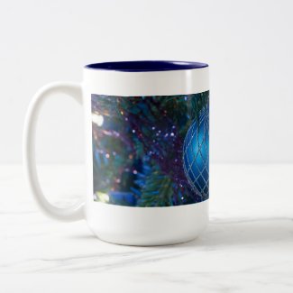 Blue Christmas Ornament Coffee Mugs