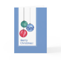 Blue Christmas Ornaments Card by floatinglemons Blue Christmas Ornaments Card