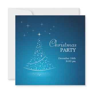 Blue Christmas Party invitation invitation