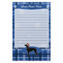 Blue Christmas Pharaoh Hound Stationery