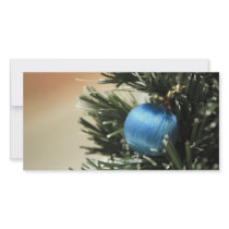 Blue Christmas Personalized Photo Card