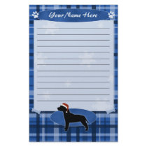 Blue Christmas Pit Bull Stationery