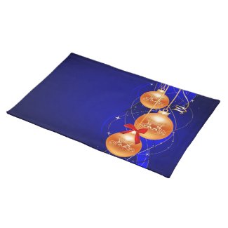 Blue christmas placemat