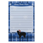 Blue Christmas Polish Lowland Sheepdog Stationery