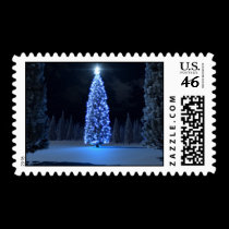 Blue Christmas Postage postage