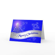 Blue Christmas Ribbon card