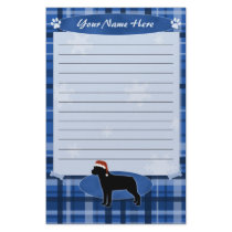 Blue Christmas Rottweiler Stationery