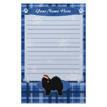 Blue Christmas Samoyed Stationery by MenagerieMayhem Blue Christmas Samoyed Stationery
