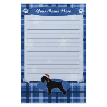 Blue Christmas Schnauzer Stationery by MenagerieMayhem Blue Christmas Schnauzer Stationery