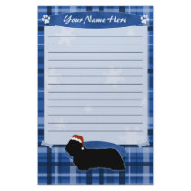 Blue Christmas Skye Terrier Stationery