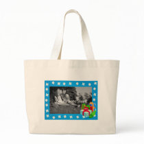 Blue Christmas Snow Photo Frame bags