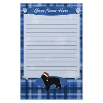 Blue Christmas Spanish Water Dog Stationery by MenagerieMayhem Blue Christmas Spanish Water Dog Stationery