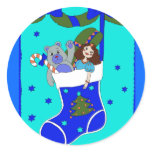 Blue Christmas Stocking