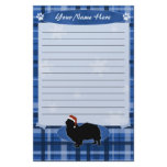 Blue Christmas Tibetan Spaniel Stationery