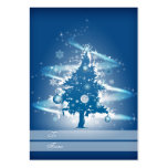 Blue Christmas Tree Christmas Gift Tag Business Card Templates