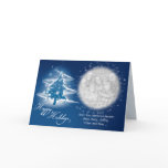 Blue Christmas Tree Christmas Photo Cards