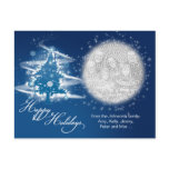 Blue Christmas Tree Christmas Photo Post Card