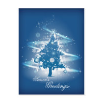 Blue Christmas Tree Christmas postcards