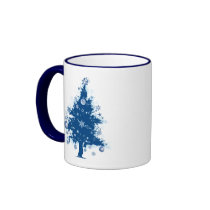 Blue Christmas Tree Gift mugs