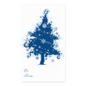 Blue Christmas Tree Gift Tag business cards