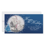 Blue Christmas Tree Happy Holidays Photo Photo Greeting Card