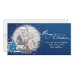 Blue Christmas Tree Merry Christmas Photo Card Template