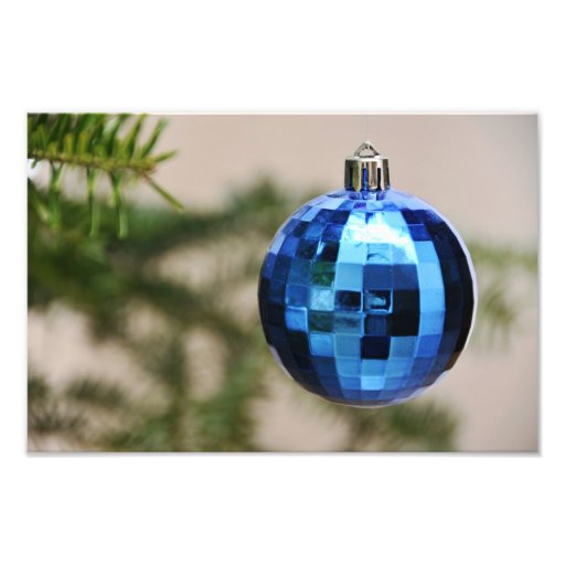 Blue christmas tree ornament