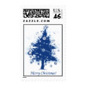 Blue Christmas Tree postage by Ruxique Blue Christmas Tree postage