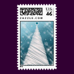 Blue Christmas tree postage
