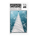 Blue Christmas tree postage postage