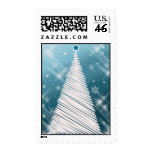 Blue Christmas tree postage