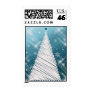 Blue Christmas tree postage