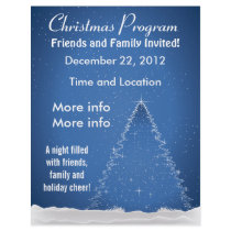 Blue Christmas Tree Program Flyer