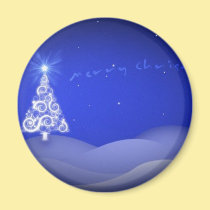 Blue Christmas Tree magnets