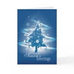 Blue Christmas Tree Season's Greetings
