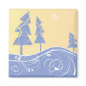 blue Christmas Trees magnets