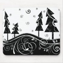 blue Christmas Trees mousepads