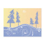 blue Christmas Trees Post Card
