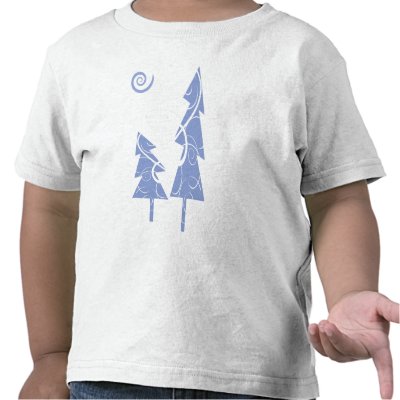 blue Christmas Trees t-shirts