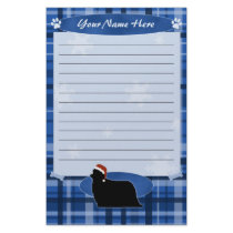 Blue Christmas Yorkshire Terrier Stationery by MenagerieMayhem Blue Christmas Yorkshire Terrier Stationery
