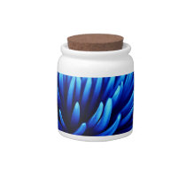 Blue Chrysanthemum flower candy jar candy jars