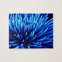 Blue Chrysanthemum flower jigsaw puzzle puzzles