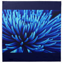 Blue Chrysanthemum flower napkins napkins