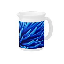 Blue Chrysanthemum flower pitcher jug pitchers