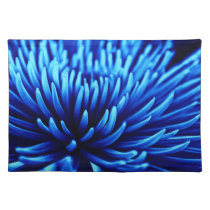 Blue Chrysanthemum flower Placemat placemats