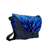 Blue Chrysanthemum flower RIckshaw messenger bag messenger bags