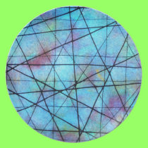 Blue Church Glass plate plates