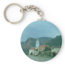 Blue Church in Dürnstein Keychains